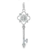 Bids.com .66ct Moissanite Fashion Pendants Sterling Silver Pendants