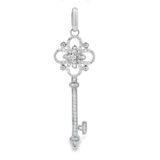 Bids.com .66ct Moissanite Fashion Pendants Sterling Silver Pendants