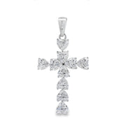 Bids.com Moissanite Cross Religious Pendant Sterling Silver Pendants