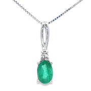 Bids.com .25ct Emerald Diamond Fashion Pendants 10KT White Gold Pendants