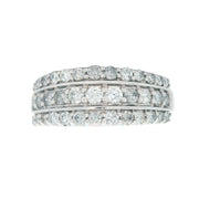 Bids.com 1.00ct Diamond Wedding Band Ring 10KT White Gold Rings