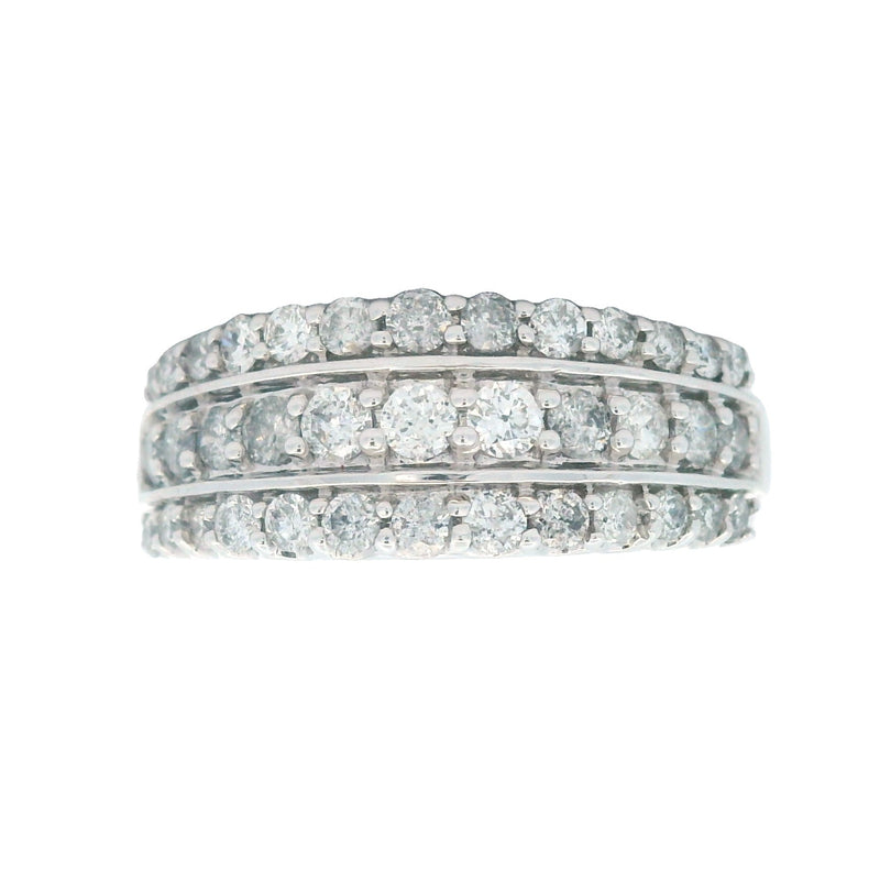 Bids.com 1.00ct Diamond Wedding Band Ring 10KT White Gold Rings