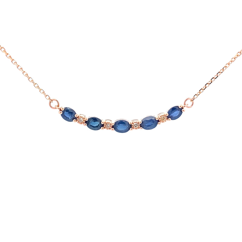 Bids.com .73ct Sapphire Diamond Fashion Pendants 10KT Rose Gold Pendants
