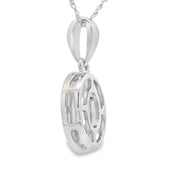 Bids.com Rose Quartz Diamond Fashion Pendants 10KT White Gold Pendants