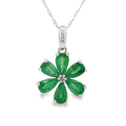 Bids.com 1.51ct Emerald Diamond Fashion Pendants 14KT White Gold Pendants