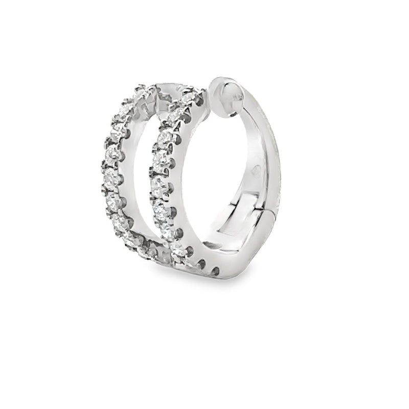 Bids.com .25ct Diamond Ear Cuff 14KT White Gold Earrings
