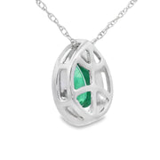 Bids.com .41ct Emerald Diamond Fashion Pendants 10KT White Gold Pendants