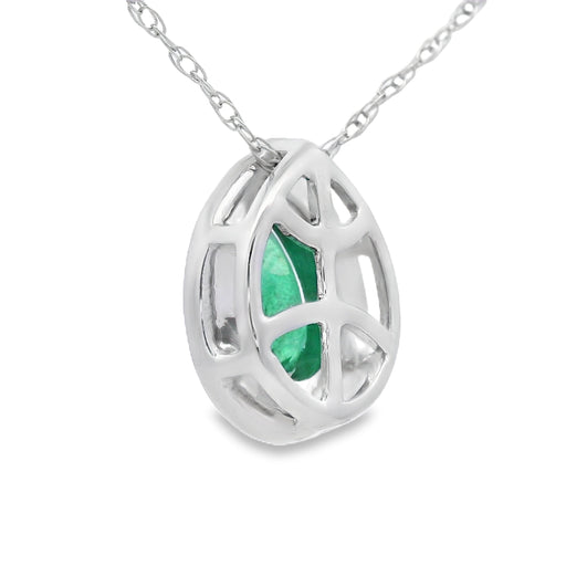 Bids.com .41ct Emerald Diamond Fashion Pendants 10KT White Gold Pendants