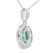 Bids.com .46ct Emerald Diamond Fashion Pendants 10KT White Gold Pendants