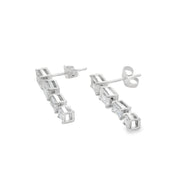 Bids.com Lab Grown Diamond Dangle Earrings 14KT White Gold Earrings