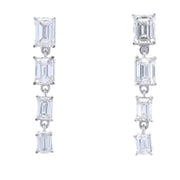 Bids.com Lab Grown Diamond Dangle Earrings 14KT White Gold Earrings
