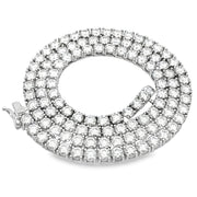 Bids.com 39.98ct Moissanite Tennis Necklace Sterling Silver Pendants