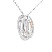 Bids.com Rose Quartz Diamond Fashion Pendants 10KT White Gold Pendants