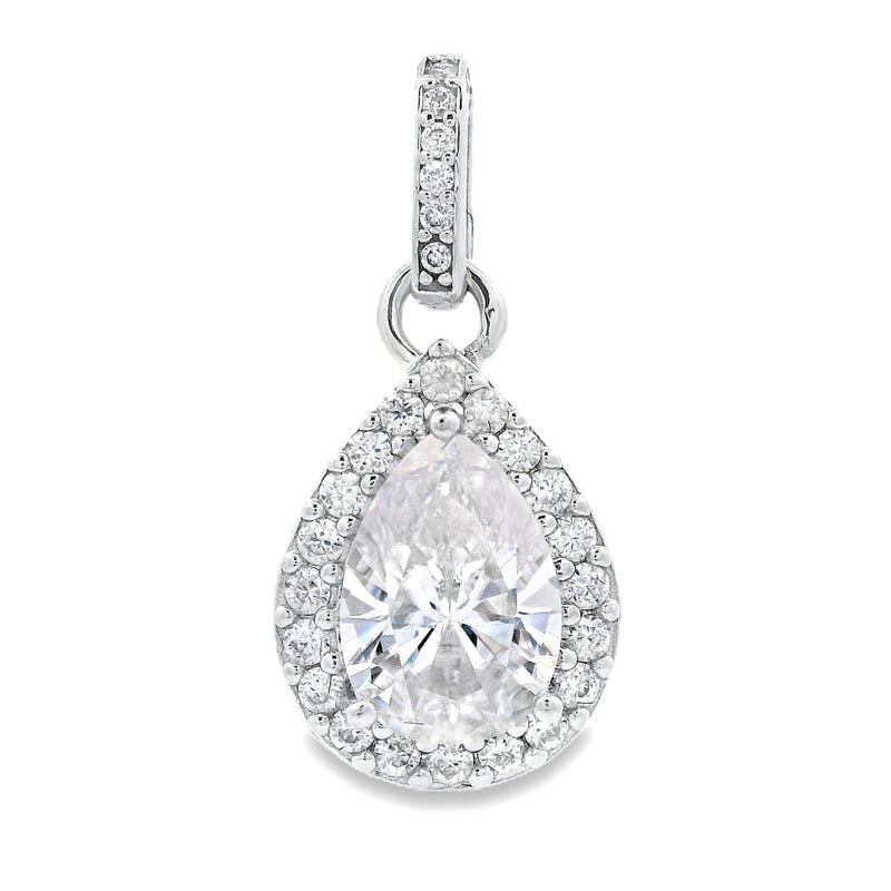 Bids.com 4.23ct Moissanite Fashion Pendants Sterling Silver Pendants
