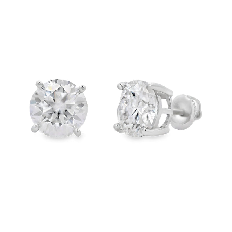 Bids.com 6.00ct Moissanite Stud Earrings Sterling Silver Earrings