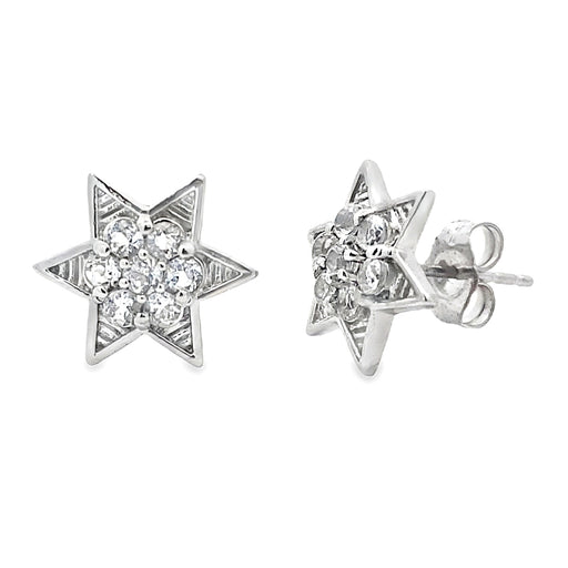 Bids.com .50ct White Topaz Earrings Sterling Silver Earrings