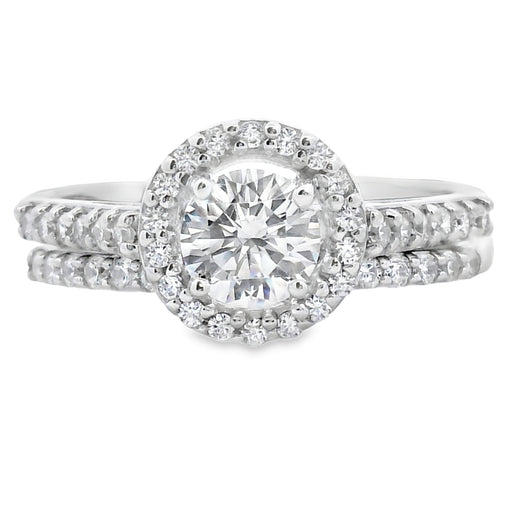 Bids.com Cubic Zirconia CZ SS Bridal Sterling Silver Rings