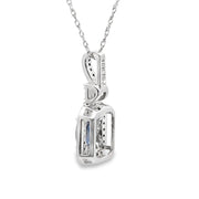 Bids.com .66ct Sapphire Diamond Fashion Pendants 10KT White Gold Pendants