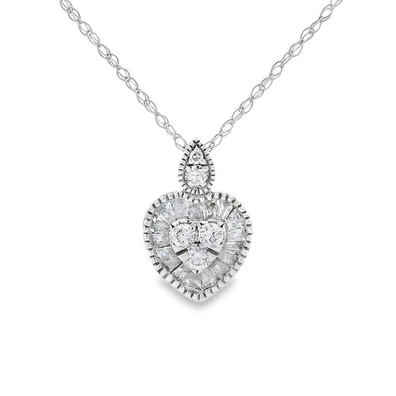 Bids.com .31ct Diamond Fashion Pendants 14KT White Gold Pendants