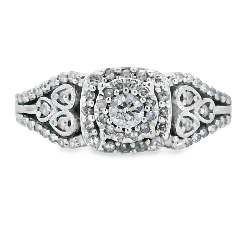 Bids.com .50ct Diamond Ring 10KT White Gold Rings
