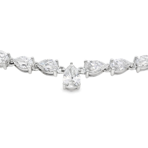 Bids.com 15.00ct Lab Grown Diamond Tennis 14KT White Gold Pendants White Smoke 17
