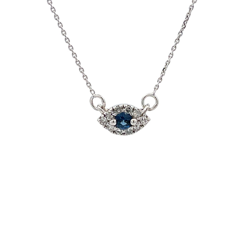 Bids.com .14ct Sapphire Diamond Fashion Pendants 14KT White Gold Pendants