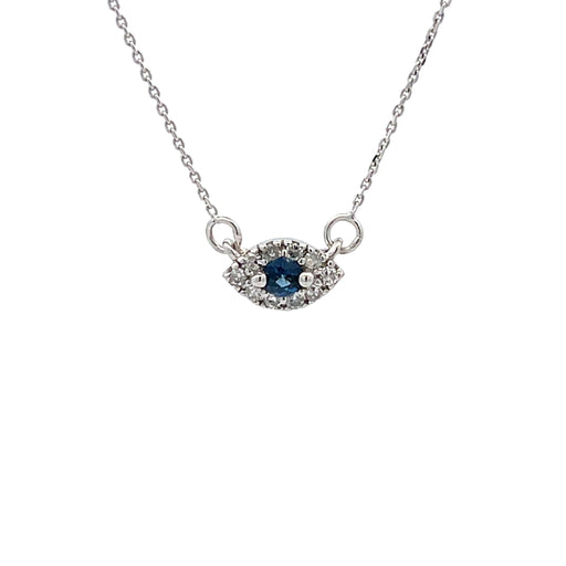 Bids.com .14ct Sapphire Diamond Fashion Pendants 14KT White Gold Pendants