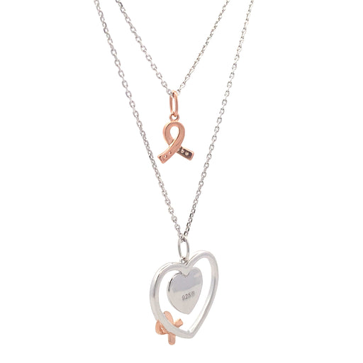 Bids.com .02ct Diamond Heart Love Pendant Sterling Silver Pendants