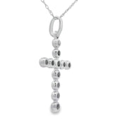 Bids.com .20ct Diamond Cross Religious Pendant 14KT White Gold Pendants