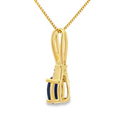Bids.com Sapphire Diamond Fashion Pendants 10KT Yellow Gold Pendants