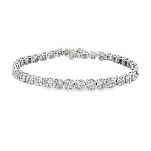 Bids.com Lab Grown Diamond Tennis Bracelet 10KT White Gold Bracelets