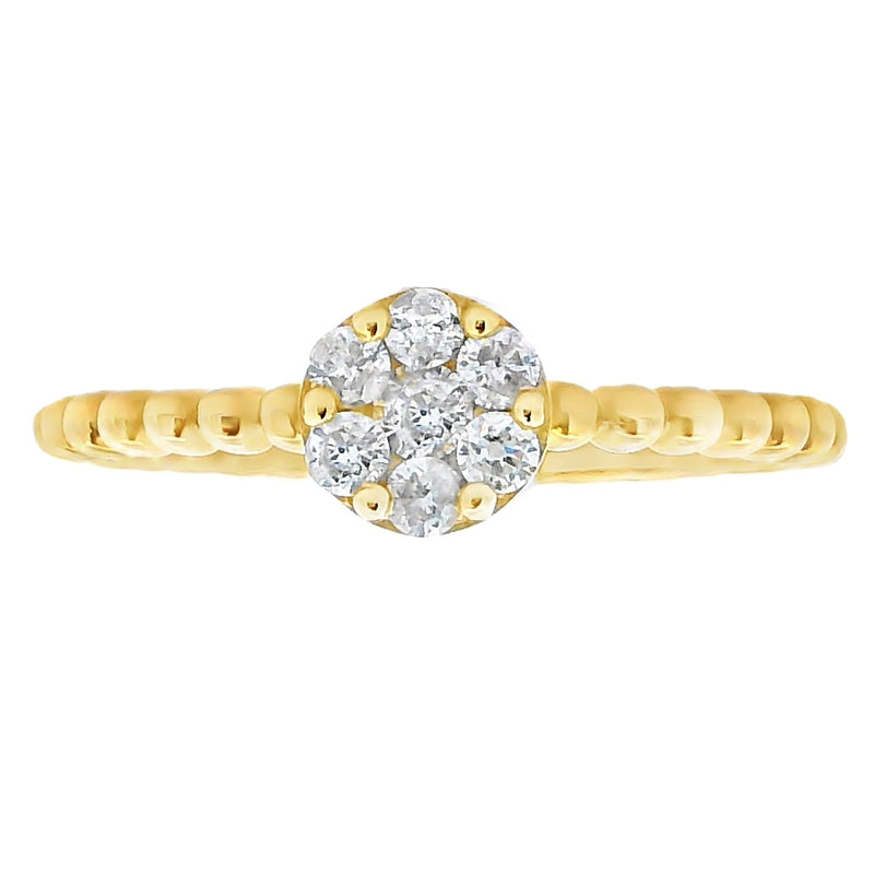 Bids.com Natural .25ct Diamond Ring 10KT Yellow Gold Rings