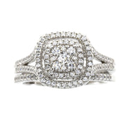 Bids.com Cubic Zirconium CZ SS Bridal Sterling Silver Rings