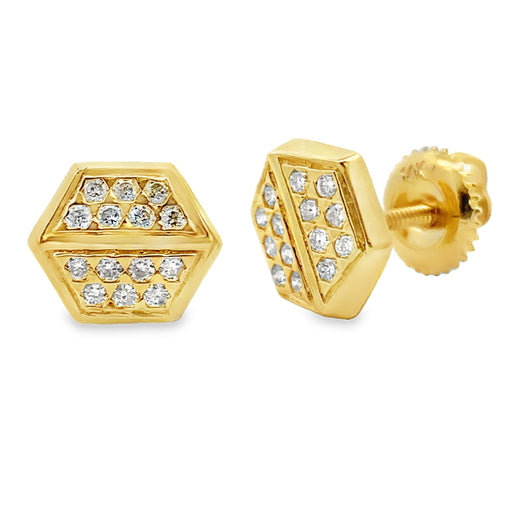 Bids.com .26ct Diamond Earrings 14KT Yellow Gold Earrings