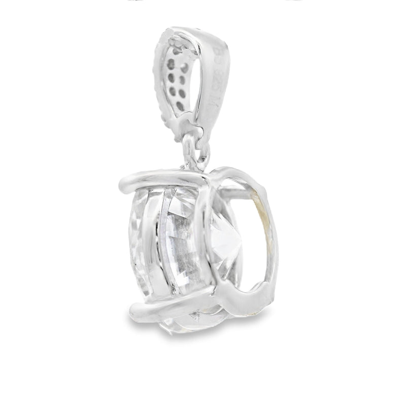 Bids.com 4.00ct Moissanite Pendant Sterling Silver Pendants