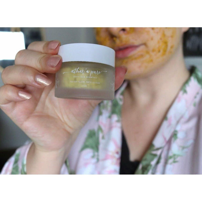 Athar'a Pure Indian Glow Face Scrub (Vegan, 100% Natural) Face