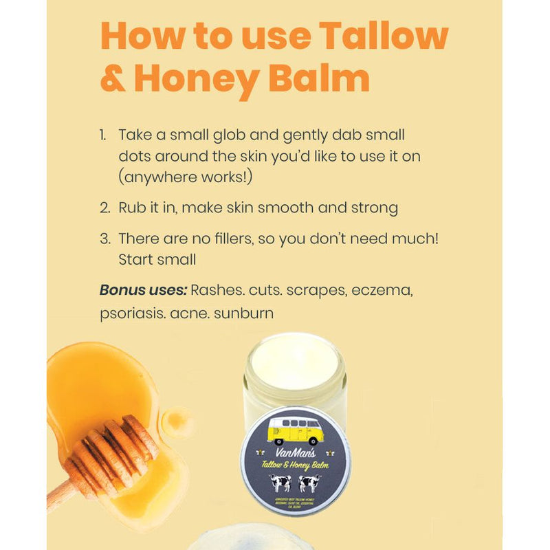 VanMan *No Essential Oils* VanMan's Tallow & Honey Balm - Classic