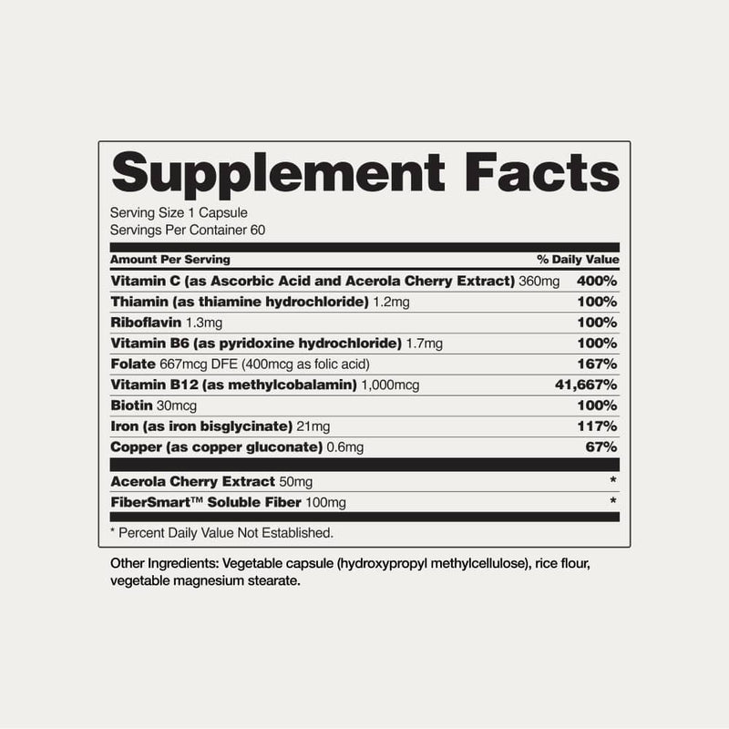 Snap Supplements Iron Builder with Vitamins B & C Absorption Boosters