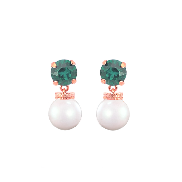 Isabel Emerald Pearl Drop Earrings