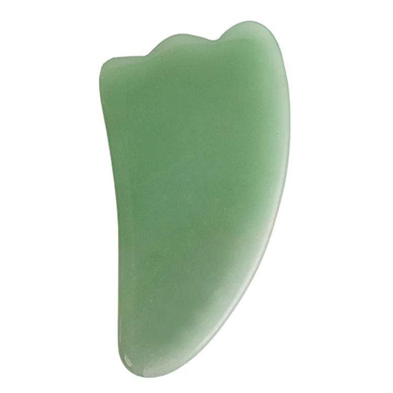 ZAQ Skin & Body Jade Gua Sha Fin Shaped Tool, Body Facial Massage Scraping