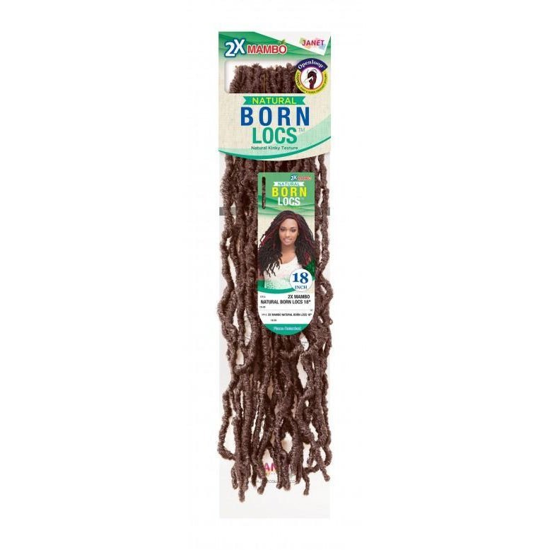 VIP Extensions Janet Collection 2X Mambo Natural Born Locs 18" Kanekalon Hair Weaving/Braiding