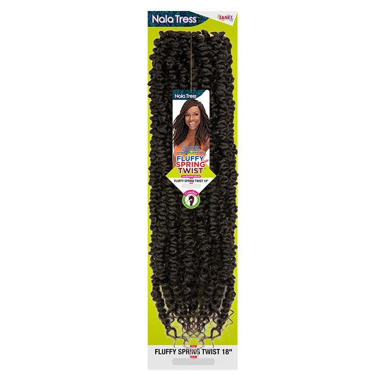 VIP Extensions Janet Collection Nala Tress Fluffy Spring Twist 18" Kanekalon Hair Weaving/Braiding