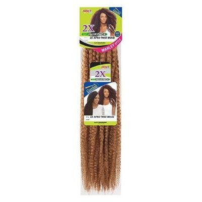 VIP Extensions Janet Collection Synthetic Kanekalon Braids Noir Afro Twist Braid (Marley Braid) Hair Extension
