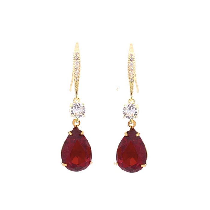 January Long Birthstone Earrings