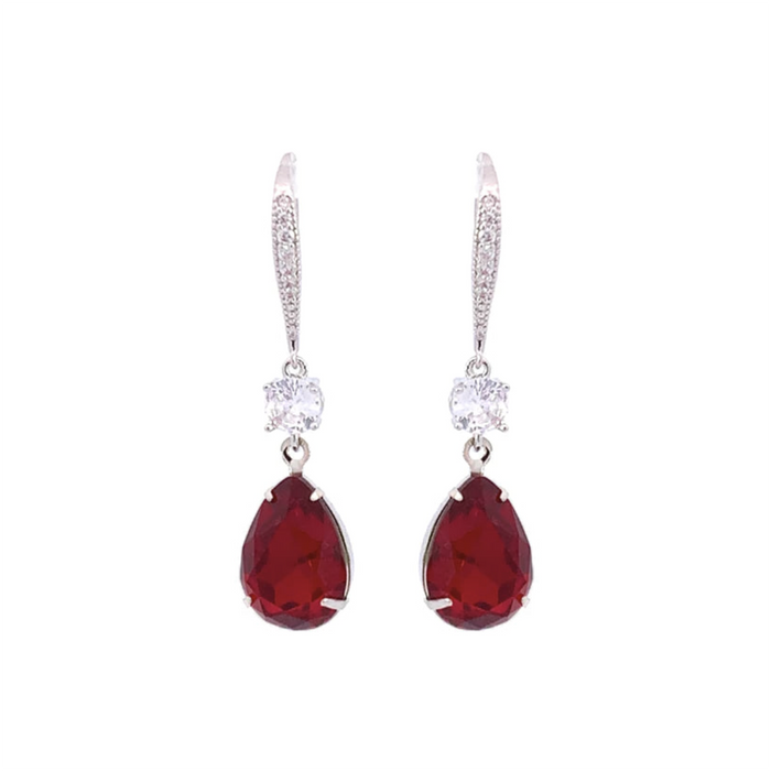 January Long Birthstone Earrings