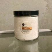 Heliotrope San Francisco Effervescent Bath Fizzies w/Jojoba & Silk Proteins Bath Salt Dark Gray Honey Amber 14 oz Glass Jar