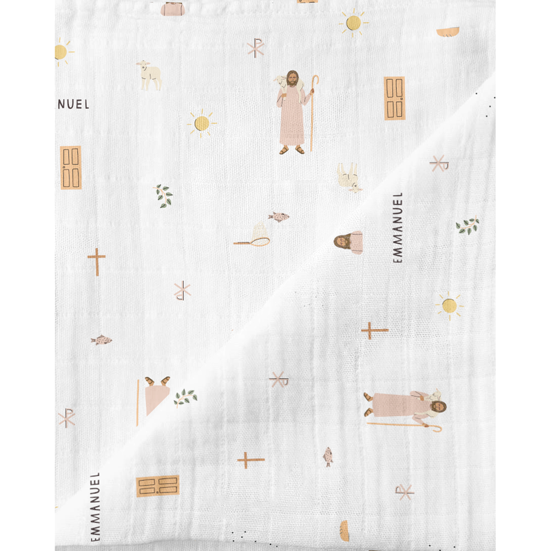 Be A Heart Jesus Muslin Swaddle Baby Blanket Swaddle
