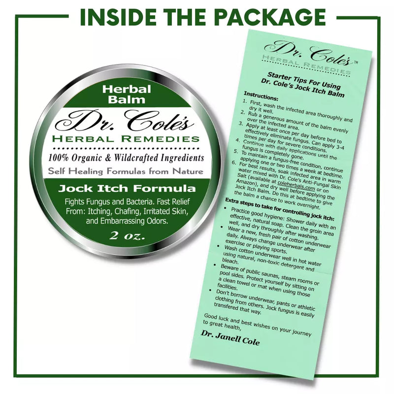 COLEHERBALS 10 - Dr. Cole's Organic Jock Itch Ointment Herbal