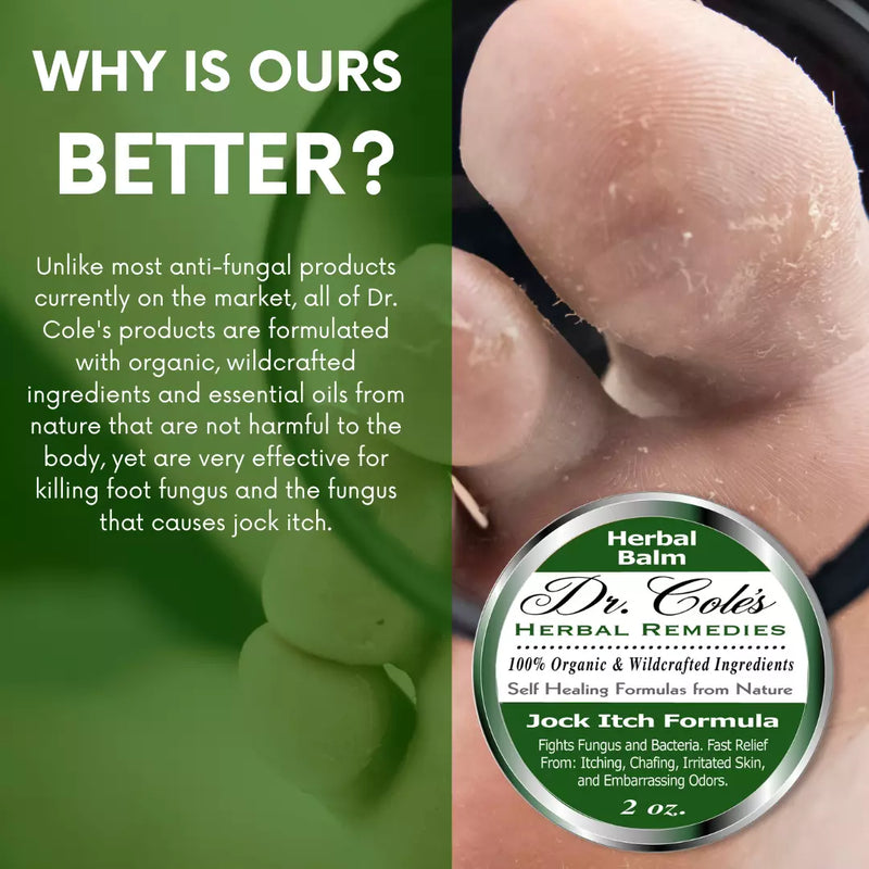COLEHERBALS 10 - Dr. Cole's Organic Jock Itch Ointment Herbal