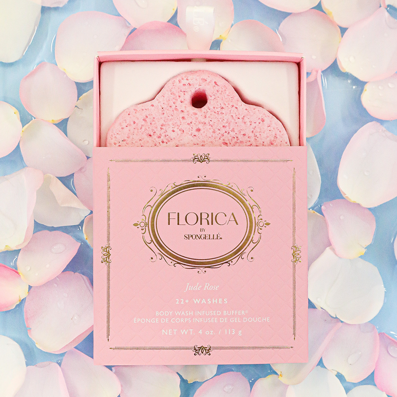 Spongellé Jude Rose Body Buffer | Florica Body Wash Infused Buffer